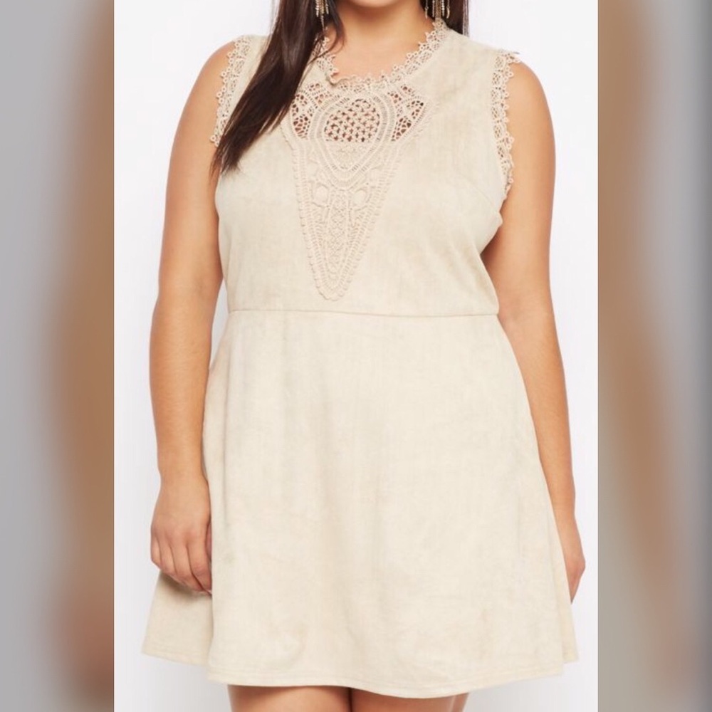 Plus 3X NEW crochet front dress